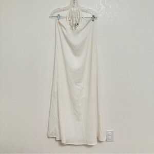 White Halter Maxi Dress